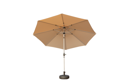 9FT Patio Umbrella, Outdoor Table Umbrella With Push Button Tilt And Crank, UV Protection Waterproof Market Sun Umbrella With 8 Sturdy Ribs For Garden, Deck, Backyard, Pool  Beige