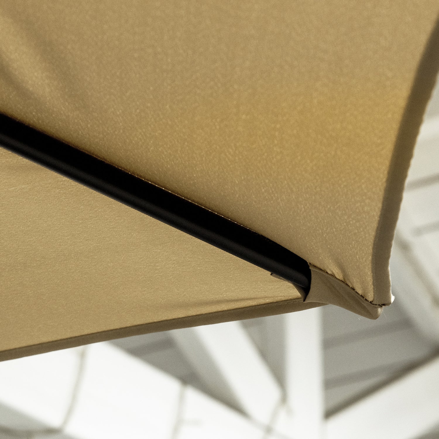 10FT Cantilever Umbrella, Offset Patio Umbrella with Crank and Cross Base for Deck, Backyard, Pool and Garden, Hanging Umbrellas, Tan