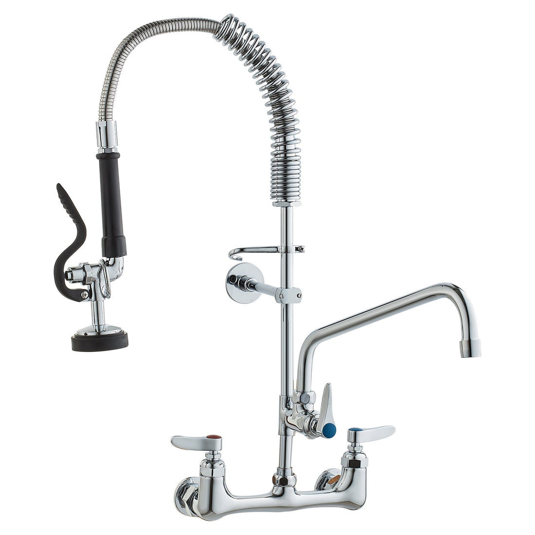 Commercial Faucet With Pre-Rinse Sprayer, 25&