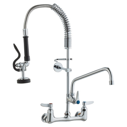 Commercial Faucet With Pre-Rinse Sprayer, 25&