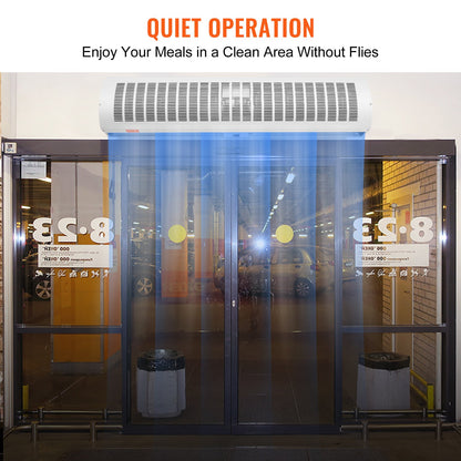 42" Commercial Indoor Air Curtain Super Power 2 Speeds 1350CFM, Wall Mounted Air Curtains For Doors, Indoor Over Door Fan With Heavy Duty Limit Switch, Easy-Install 110V Unheated