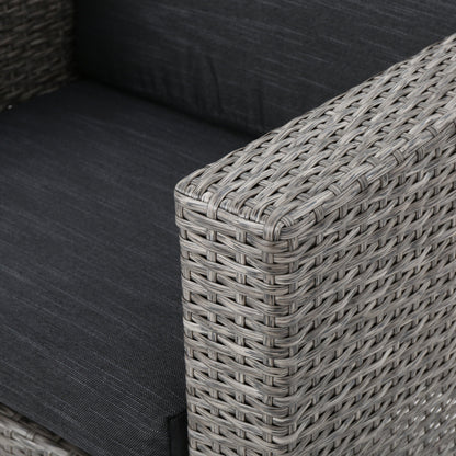 Puerta 4-Piece Outdoor Furniture Set with Water-Resistant Cushions - Rattan
