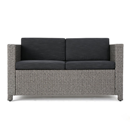 Puerta 4-Piece Outdoor Furniture Set with Water-Resistant Cushions - Rattan