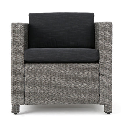 Puerta 4-Piece Outdoor Furniture Set with Water-Resistant Cushions - Rattan