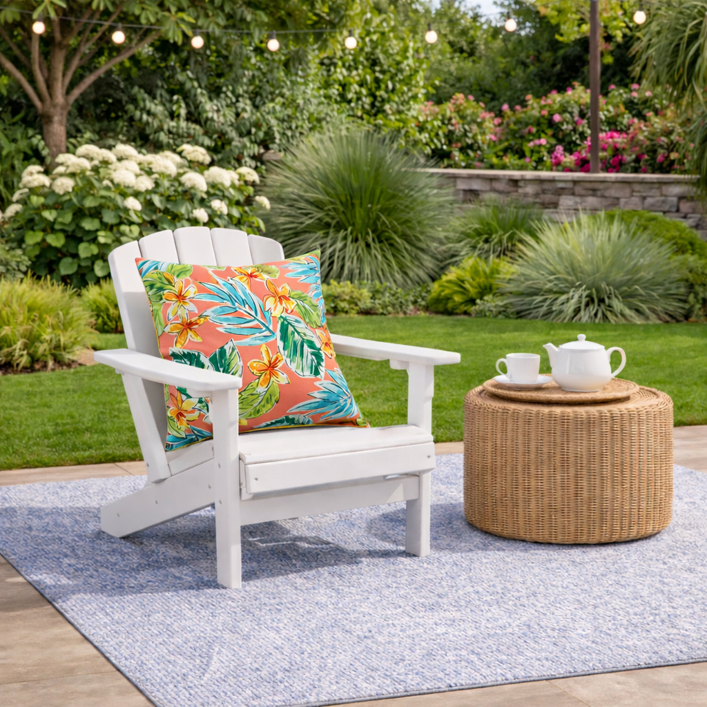 2 Pack Outdoor Throw Pillows, Waterproof &amp; Fade-Resistant Patio Cushions For Garden, Porch, Poolside Furniture - Soft &amp; Comfortable Decorative Pillow Covers 18x18 Inch, Bright Coral Pink