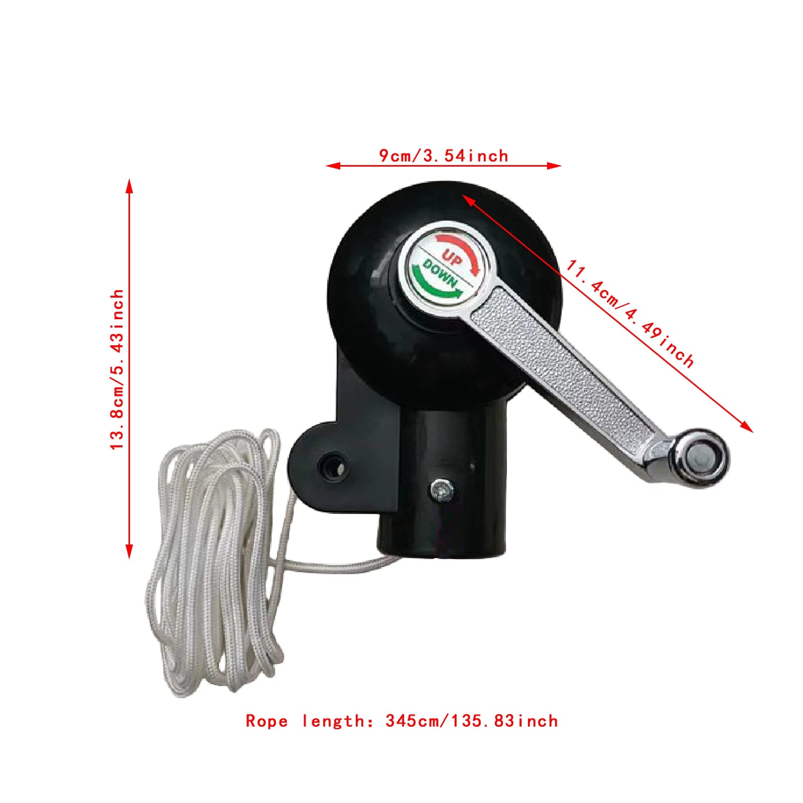 Parasol Hand Crank Replacement Sturdy Patio Umbrella Crank Handle Sunshade Attachment for Lawn Courtyard Picnic Party Pool