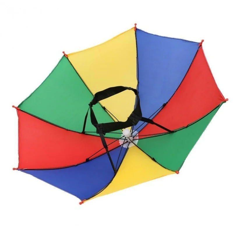Colorful Foldable Windproof Fish Umbrella Hiking Beach Camping Sun Protecto Head Hat Children Outdoor Creative Sunshine Umbrella