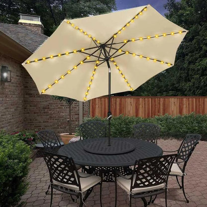 Solar Umbrella String Light 104 LED Parasol String Lamp With 8 Lighting Mode Waterproof Outdoor Lighting Beach Garden Decoration