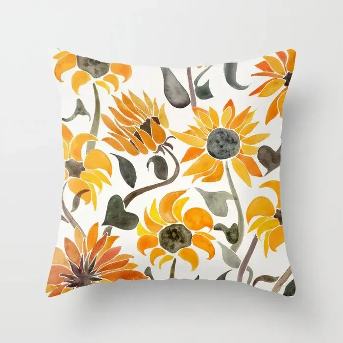 Sunflower Cushion Cover Summer Sofa Pillow  Bedroom Home Decor Car Office
