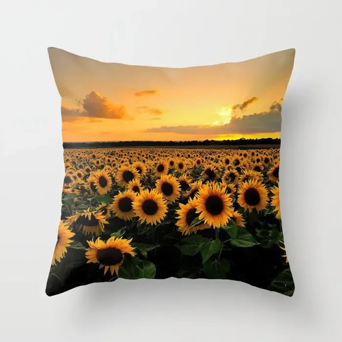 Sunflower Cushion Cover Summer Sofa Pillow  Bedroom Home Decor Car Office