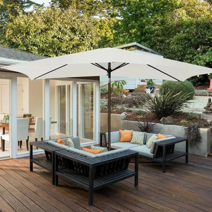 Umbrella Replacement Canopy 200x300cm Heavy Duty Umbrella UV Protection Awning cover Cantilever Parasol Top For Deck Backyard