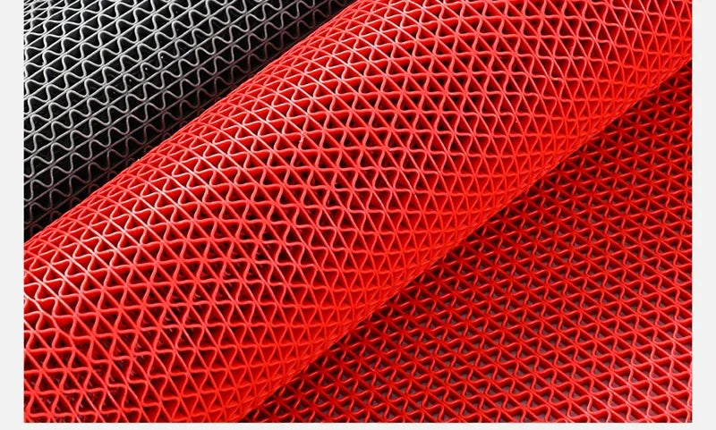 Drainage Non Slip Commercial Floor Mat PVC Drainage Bathroom Pool Floor Mat Mesh Big Hollow Door Mat Roll for Swim Pool