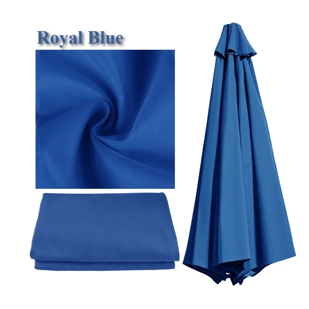 Parasol Replaceable Parasol Top Cloth Garden Patio Canopy Umbrella Cover Waterproof Sunshade 2/2.5/2.7/3m For 6 Ribs/8 Ribs