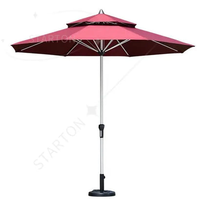 Outdoor Hot Sale Garden Furniture Set Umbrella High Quality Patio Umbrella Double Top Middle Pole Umbrella
