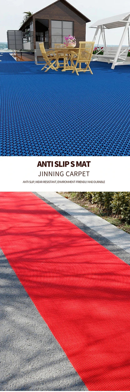 Non Slip Drainage Rubber Mat PVC Rug for Commercial Door Mats Restaurant Kitchen Garage Bathroom Pool and Deck Areas