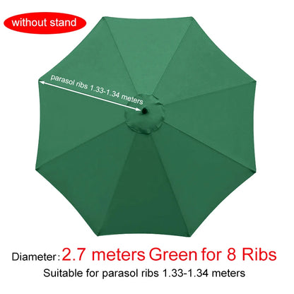 Parasol Replacement Cloth Outdoor Garden Banana Umbrella Cover Waterproof Sunshade Canopy For 6 Ribs/8 Ribs Parasol