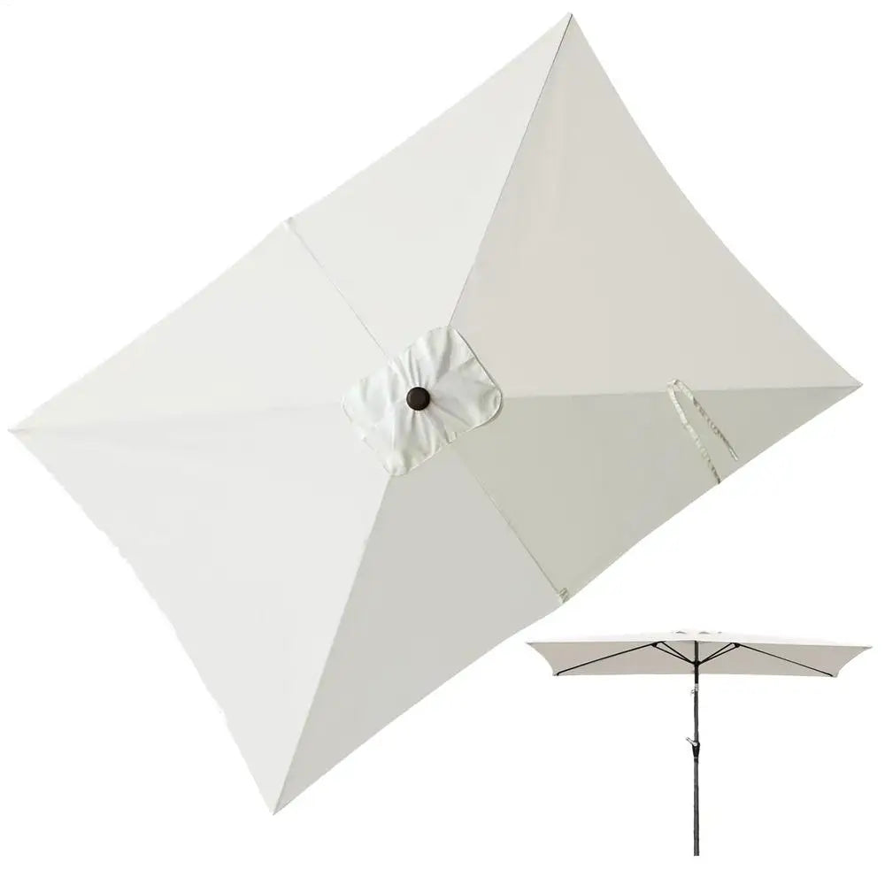 2x3m Rectangular Patio Umbrella Cloth Replacement Canopy Summer UV Protection Cantilever Parasol Top For Outdoor Deck Backyard