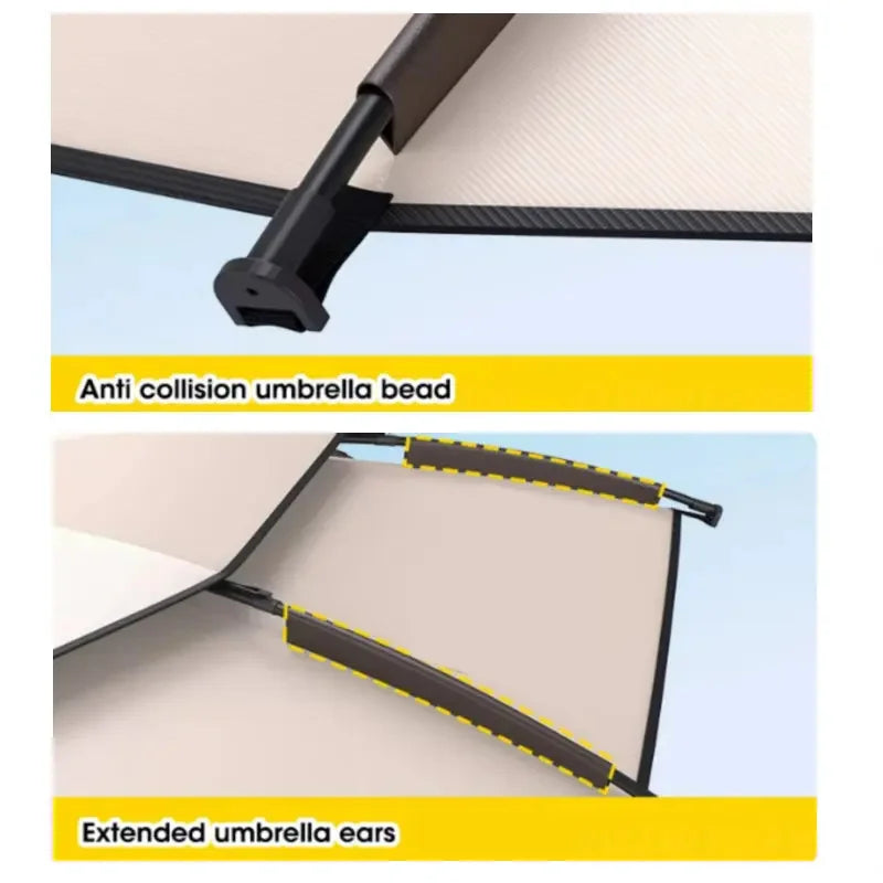 Fishing Umbrella 2.0-2.4M New Fashion Outdoor Sun Protection Windproof Waterproof Parasol Portable Large Beach Umbrella Shade