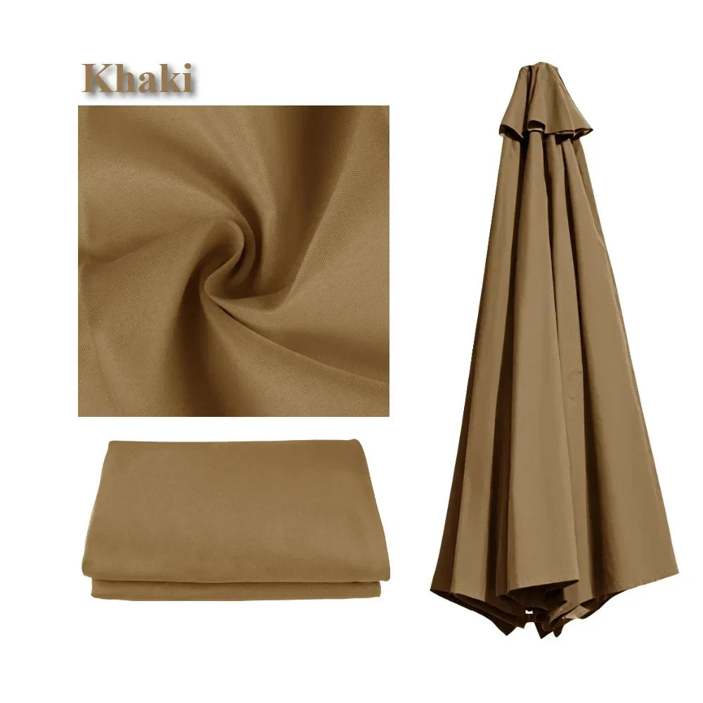 Parasol Replaceable Parasol Top Cloth Garden Patio Canopy Umbrella Cover Waterproof Sunshade 2/2.5/2.7/3m For 6 Ribs/8 Ribs