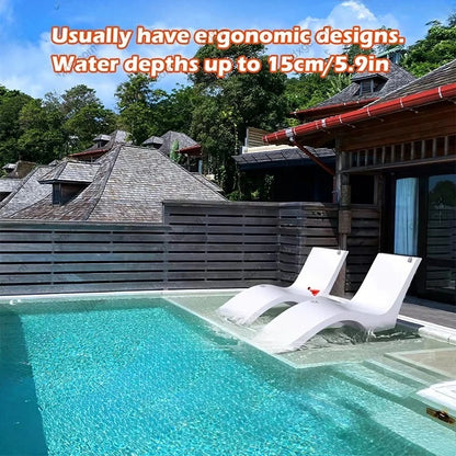 Garden Pool Resort Furniture Outdoor Loungers Water Sun Loungers