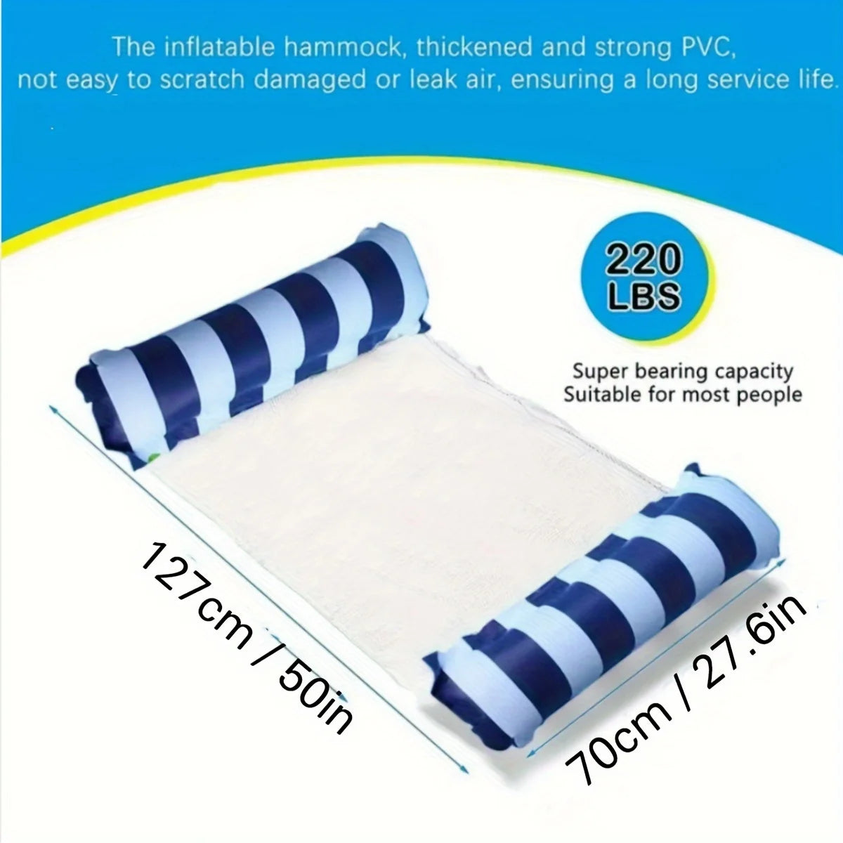 Premium Striped Swimming Pool Loungers - Durable Sunbathing Mattresses, Perfect for Pool Parties &amp; Beach Adventures