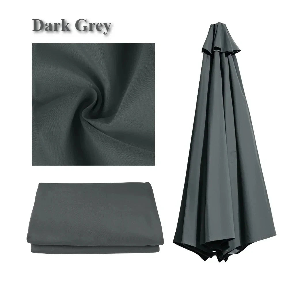 Parasol Replaceable Parasol Top Cloth Garden Patio Canopy Umbrella Cover Waterproof Sunshade 2/2.5/2.7/3m For 6 Ribs/8 Ribs