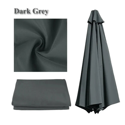 Parasol Replaceable Parasol Top Cloth Garden Patio Canopy Umbrella Cover Waterproof Sunshade 2/2.5/2.7/3m For 6 Ribs/8 Ribs