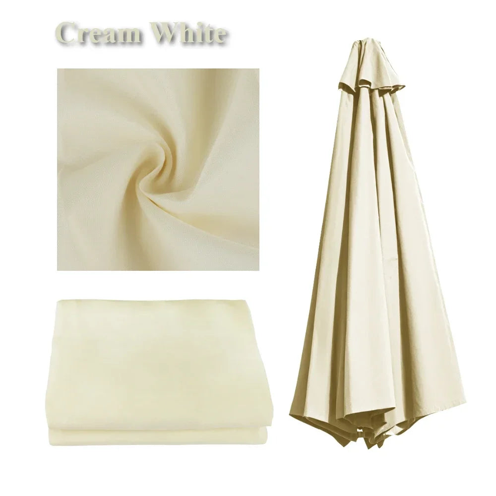 Parasol Replacement Cover 6 Ribs/8 Ribs Market Patio Umbrella Cloth Canopy Cover Waterproof Sunshade For Outdoor Garden