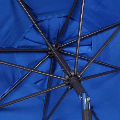 Outdoor Umbrella Folds Inside Pole Big Size Garden Outdoor Aluminum Frame Patio Umbrellas Table Umbrella Outdoor Patio