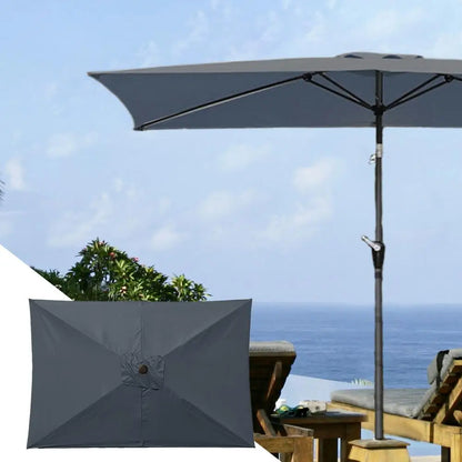 Umbrella Replacement Canopy 200x300cm Heavy Duty Umbrella UV Protection Awning cover Cantilever Parasol Top For Deck Backyard