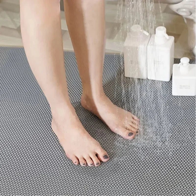 Drainage Non Slip Commercial Floor Mat PVC Drainage Bathroom Pool Floor Mat Mesh Big Hollow Door Mat Roll for Swim Pool