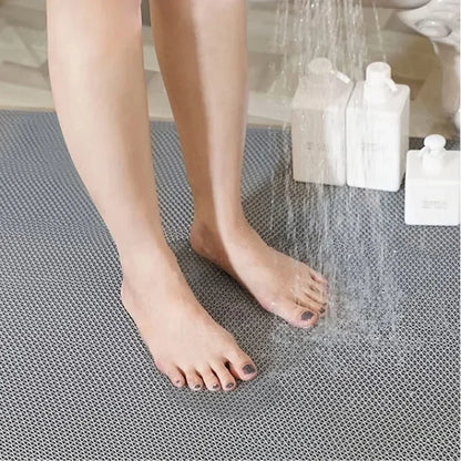 Drainage Non Slip Commercial Floor Mat PVC Drainage Bathroom Pool Floor Mat Mesh Big Hollow Door Mat Roll for Swim Pool