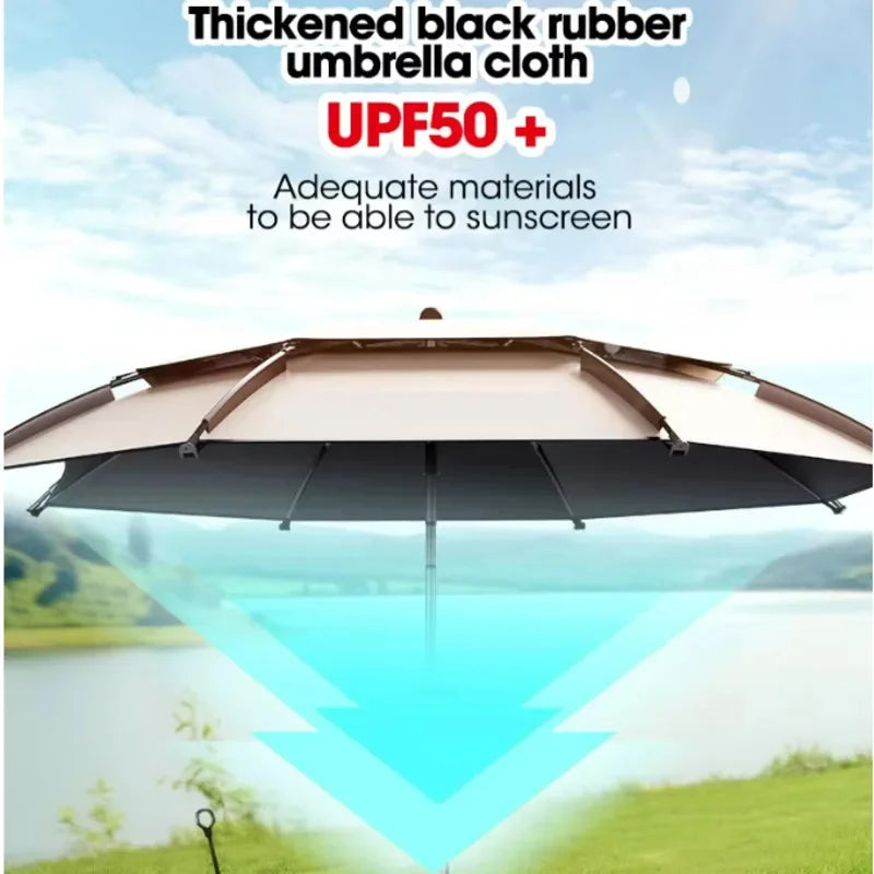 Fishing Umbrella 2.0-2.4M New Fashion Outdoor Sun Protection Windproof Waterproof Parasol Portable Large Beach Umbrella Shade