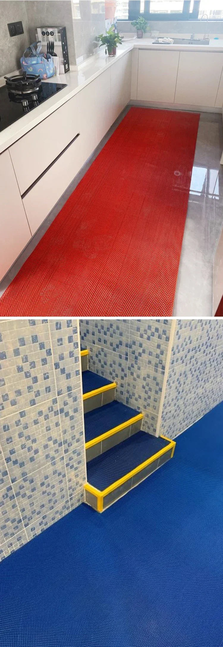 Non Slip Drainage Rubber Mat PVC Rug for Commercial Door Mats Restaurant Kitchen Garage Bathroom Pool and Deck Areas