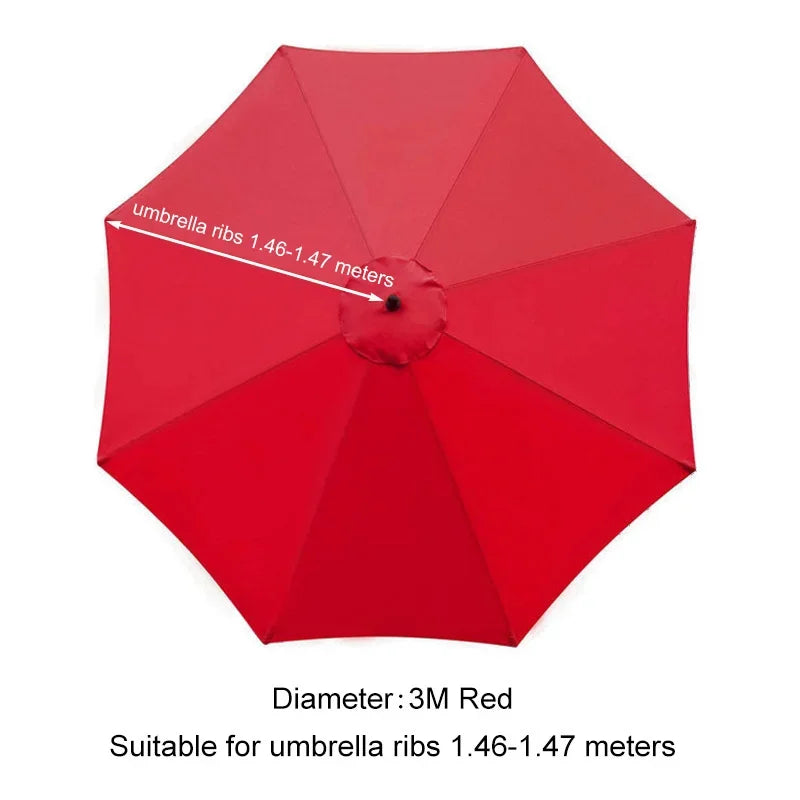 Parasol Replacement Cloth Outdoor Garden Banana Umbrella Cover Waterproof Sunshade Canopy For 6 Ribs/8 Ribs Parasol