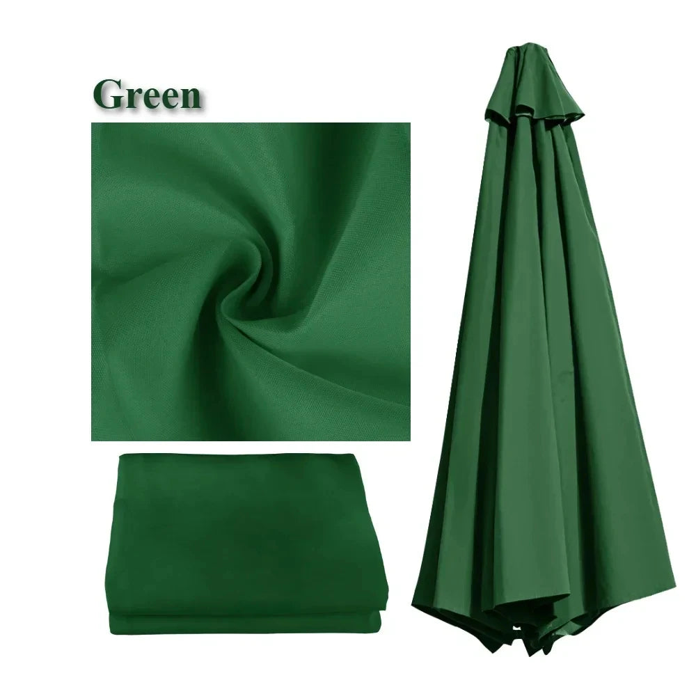 Parasol Replaceable Parasol Top Cloth Garden Patio Canopy Umbrella Cover Waterproof Sunshade 2/2.5/2.7/3m For 6 Ribs/8 Ribs