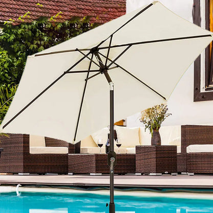 2/2.7/3M Parasol Replacement Cloth Without Stand Parasol Umbrella Cover Waterproof Sunshade Cloth Canopy Patio Garden Cover