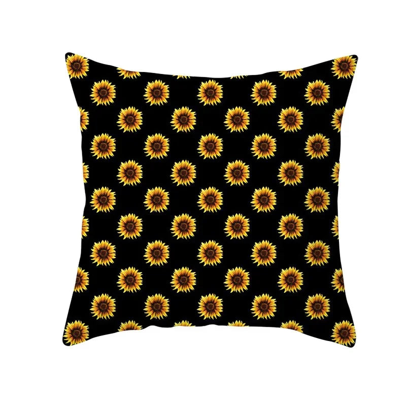 Sunflower Cushion Cover Summer Sofa Pillow  Bedroom Home Decor Car Office
