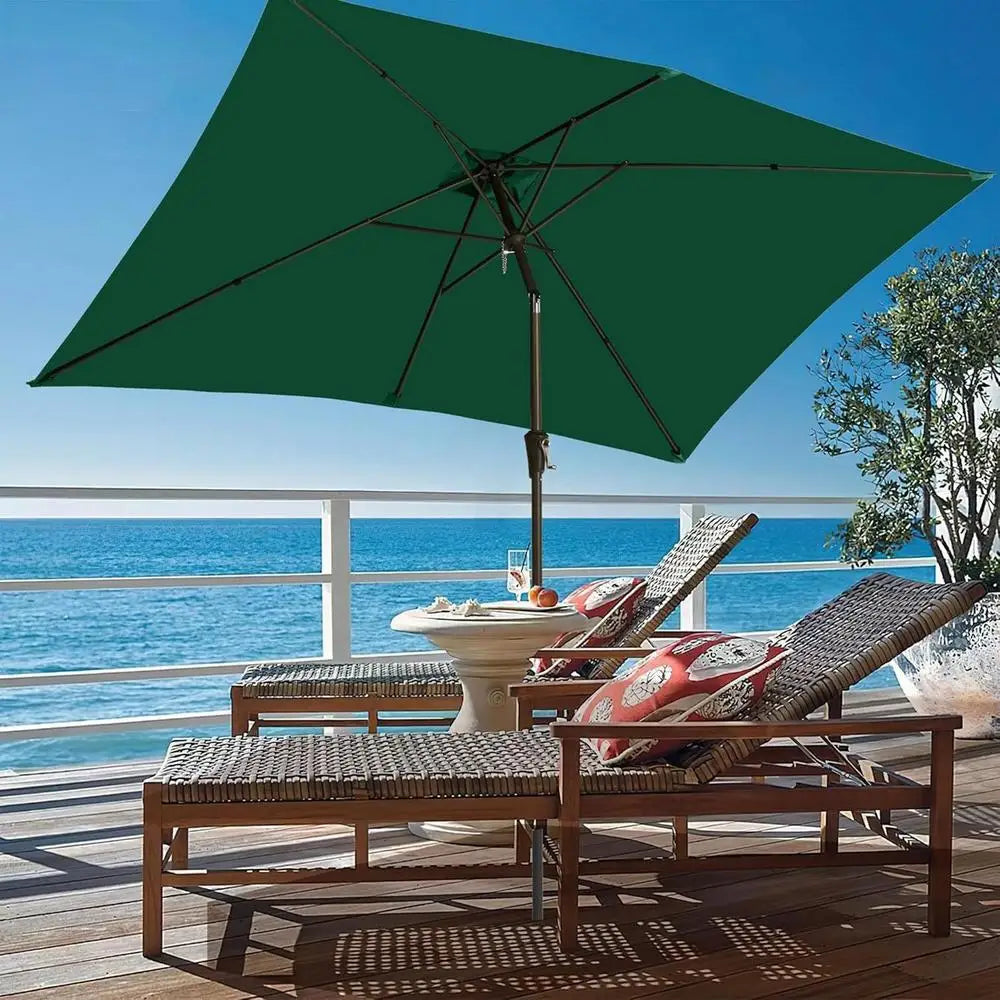 Rectangular Parasol Cloth Replacement 200x300cm Outdoor Backyard Garden Rainproof Square Patio Umbrella Cloth Replacement Canopy