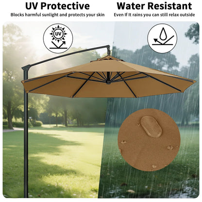 Parasol Replacement Cover 6 Ribs/8 Ribs Market Patio Umbrella Cloth Canopy Cover Waterproof Sunshade For Outdoor Garden