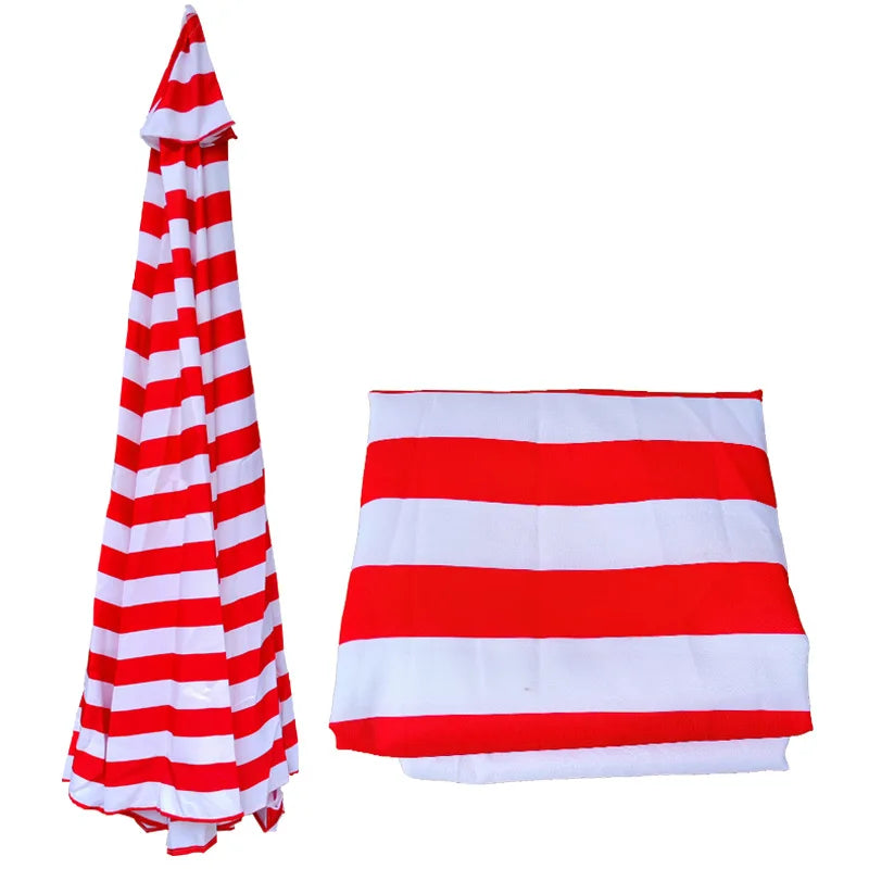 6 Ribs/8 Ribs Parasol Replacement Cloth Without Stand Parasol Umbrella Cover Waterproof Sunshade Cloth Canopy Patio Garden Cover