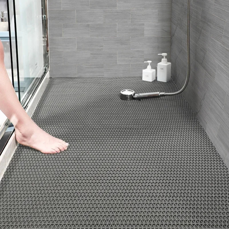 Drainage Non Slip Commercial Floor Mat PVC Drainage Bathroom Pool Floor Mat Mesh Big Hollow Door Mat Roll for Swim Pool