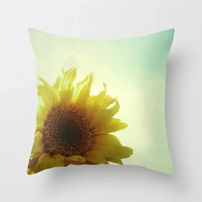 Sunflower Cushion Cover Summer Sofa Pillow  Bedroom Home Decor Car Office