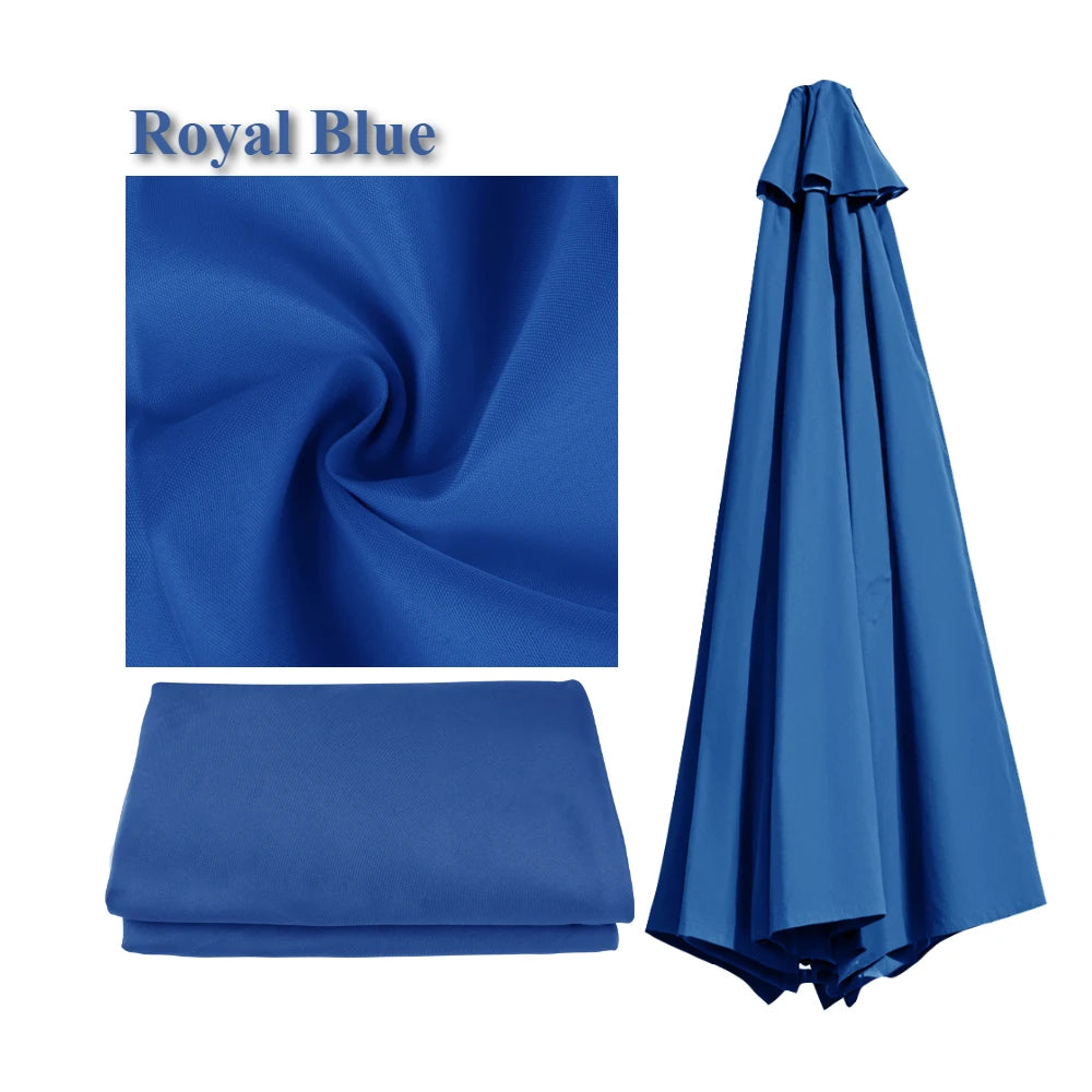 Parasol Replacement Cloth Outdoor Garden 2/2.5/2.7/3M Umbrella Cover Waterproof Sunshade Canopy For 6 Ribs/8 Ribs Parasol Cover