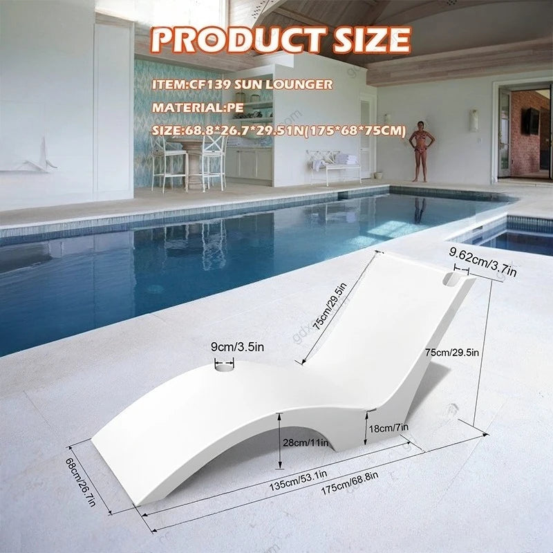 Garden Pool Resort Furniture Outdoor Loungers Water Sun Loungers
