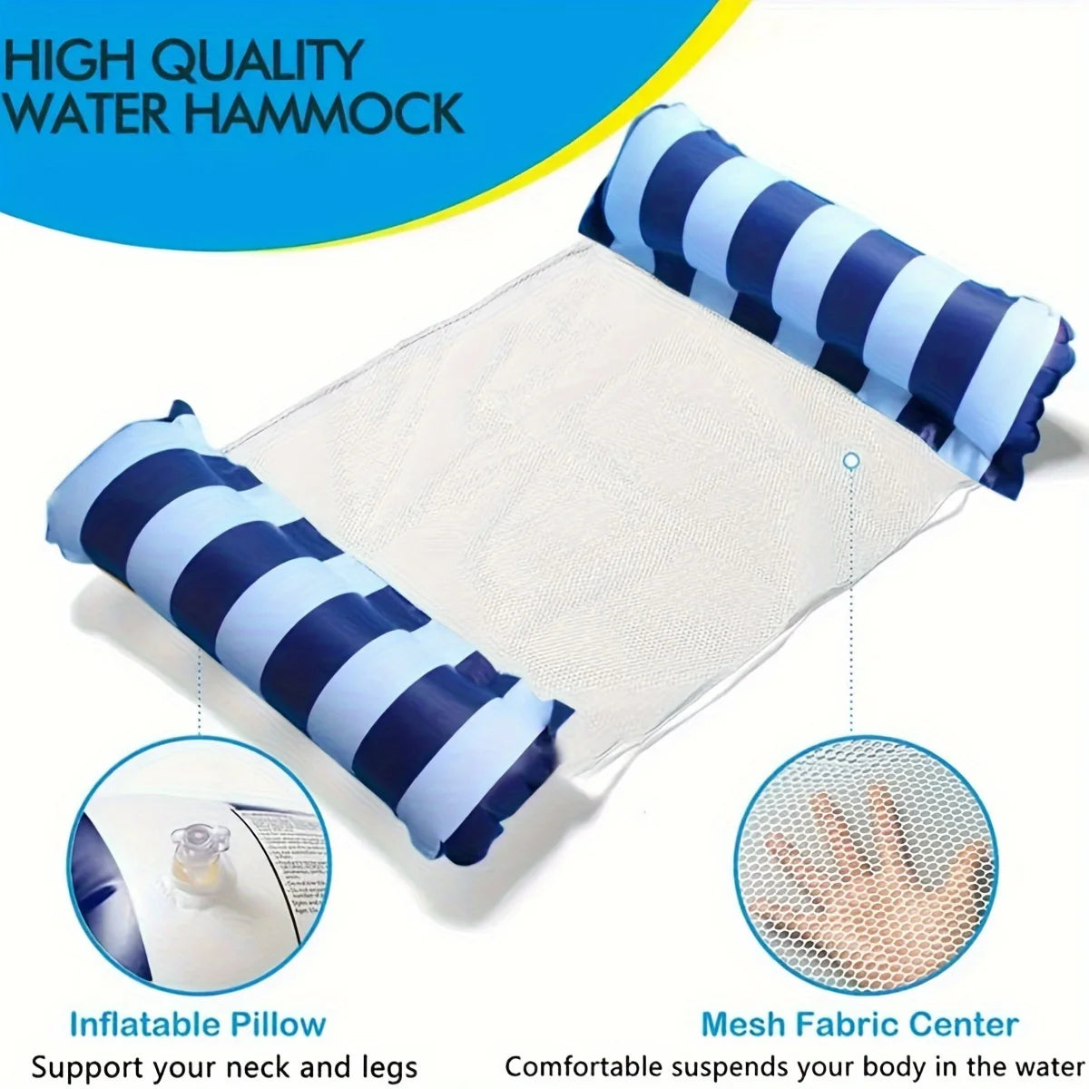 Premium Striped Swimming Pool Loungers - Durable Sunbathing Mattresses, Perfect for Pool Parties &amp; Beach Adventures