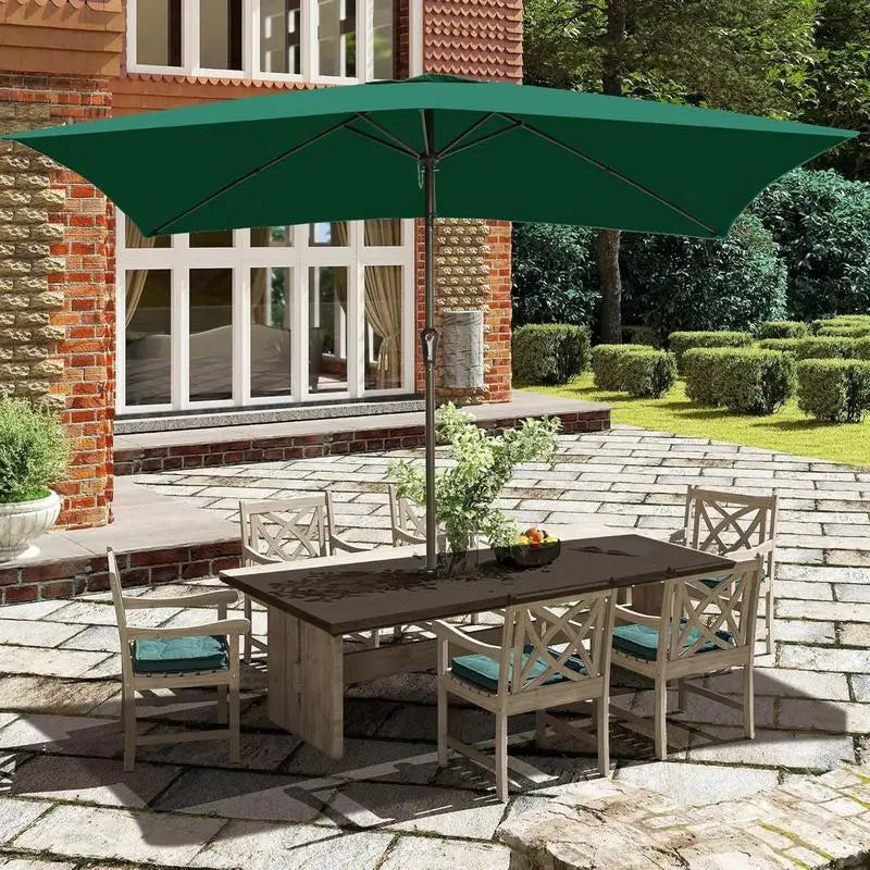 Rectangular Parasol Cloth Replacement 200x300cm Outdoor Backyard Garden Rainproof Square Patio Umbrella Cloth Replacement Canopy