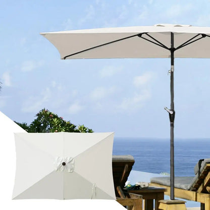 Umbrella Replacement Canopy 200x300cm Heavy Duty Umbrella UV Protection Awning cover Cantilever Parasol Top For Deck Backyard