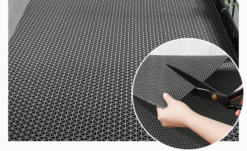 Drainage Non Slip Commercial Floor Mat PVC Drainage Bathroom Pool Floor Mat Mesh Big Hollow Door Mat Roll for Swim Pool