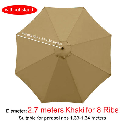 Parasol Replacement Cloth Outdoor Garden Banana Umbrella Cover Waterproof Sunshade Canopy For 6 Ribs/8 Ribs Parasol